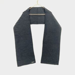 Michael Kors Black Metallic Knit Muffler Scarf P6189